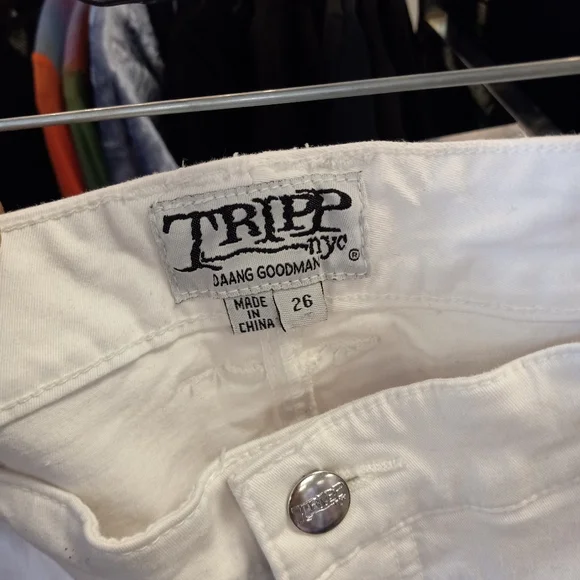 Tripp NYC plus size goth / punk fishnet rip skinnies! Sold separately - Picture 5 of 5